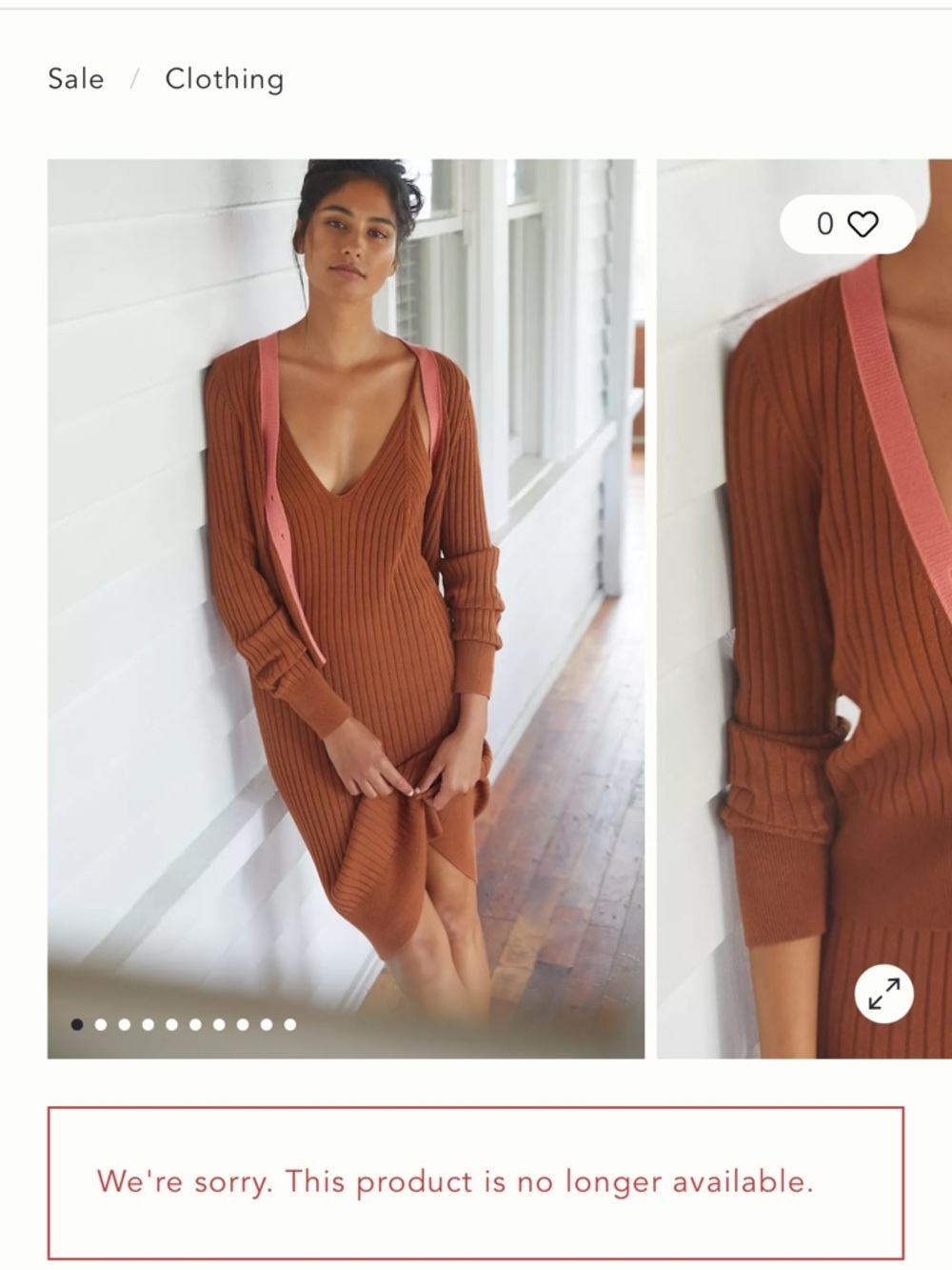 Daily Practice Anthropologie colorblock lounge set Sweater Dress Rust & Salmon
